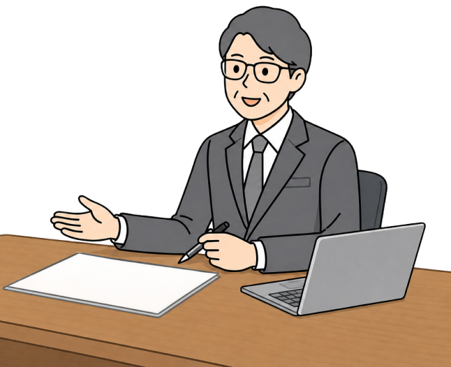 相談しやすい雰囲気で話し合う様子のイラスト